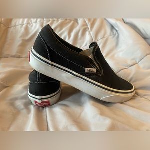 Black Women’s Slip-On Canvas Vans Size 6.5